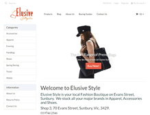 Tablet Screenshot of elusivestyle.com.au